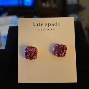 NWT Kate Spade sparkly  square stud earrings